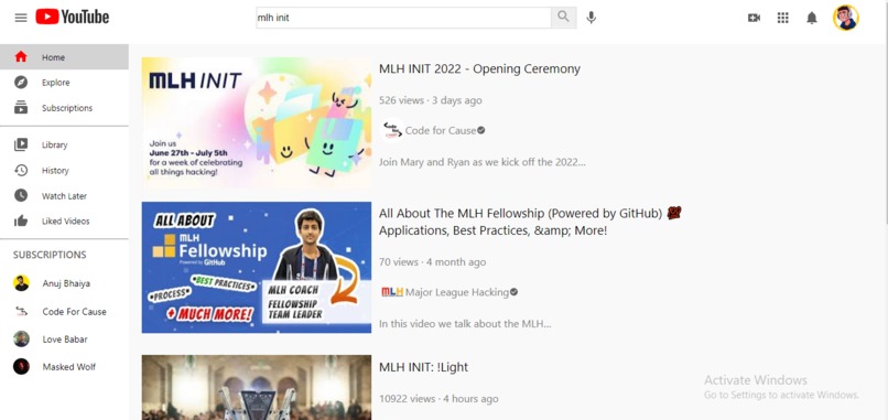 Youtube Clone – screenshot 1
