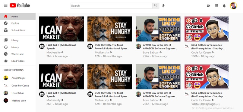 Youtube Clone – screenshot 2