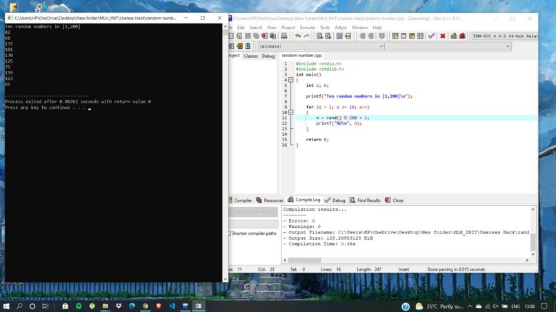 Generate random numbers – screenshot 1