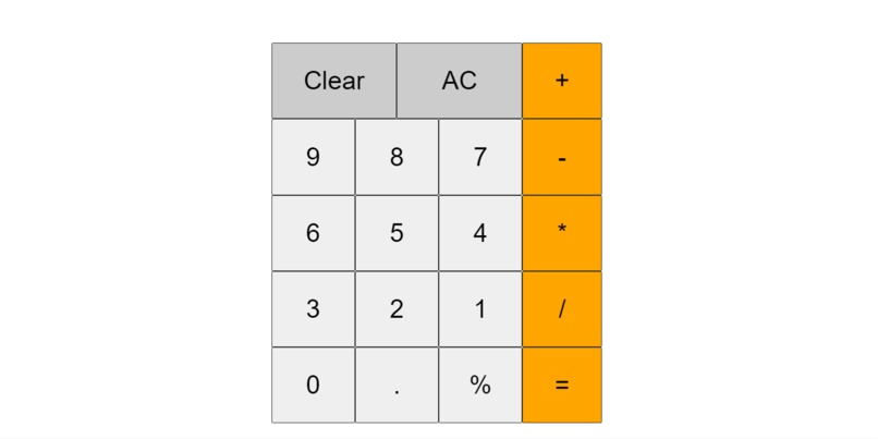 Calculator using react – screenshot 1