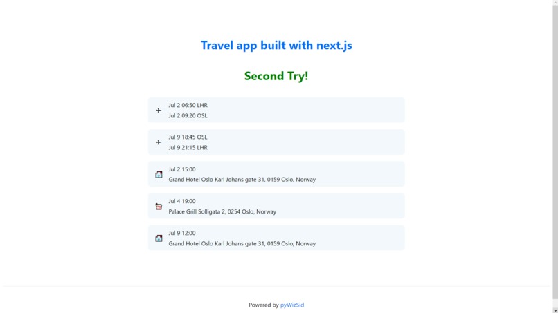 Application to help you travel – screenshot 1