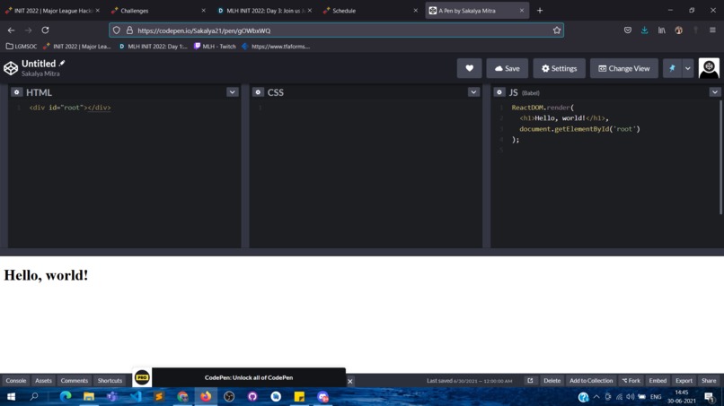 Simple React Project – screenshot 1