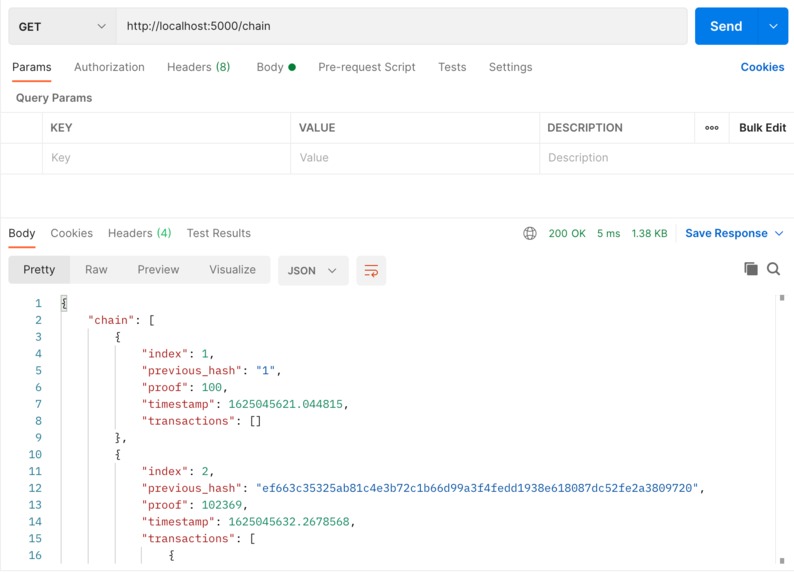 Simple Blockchain Demo – screenshot 1