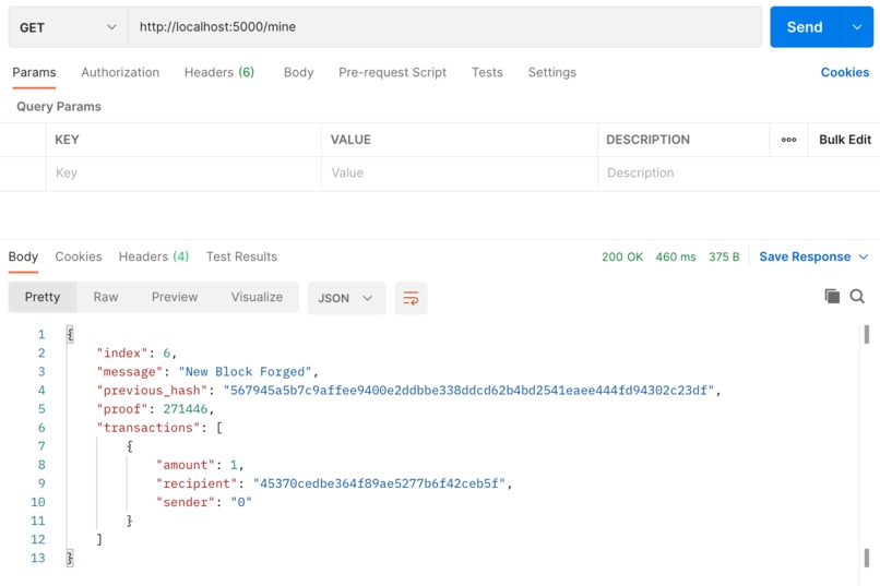 Simple Blockchain Demo – screenshot 3