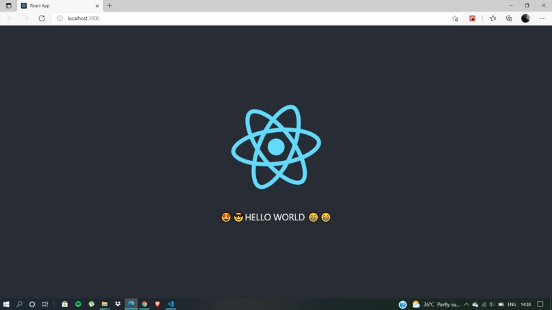 Hello React – screenshot 1