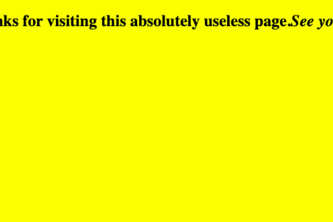 Useless web page