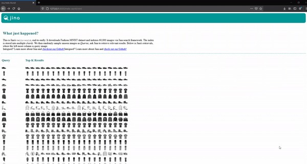 Hello World with Jina – screenshot 1