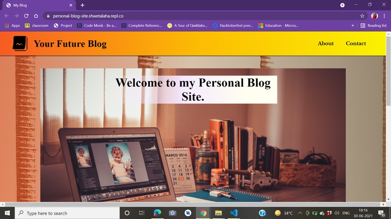 Build and Host a Personal Website using Replit – screenshot 1