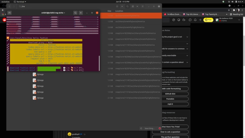 Jina hello world – screenshot 1