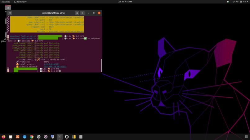 Jina hello world – screenshot 2