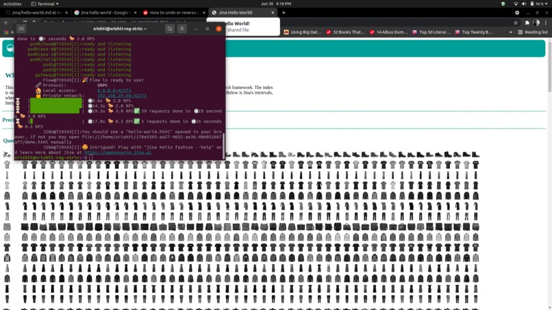 Jina hello world – screenshot 4