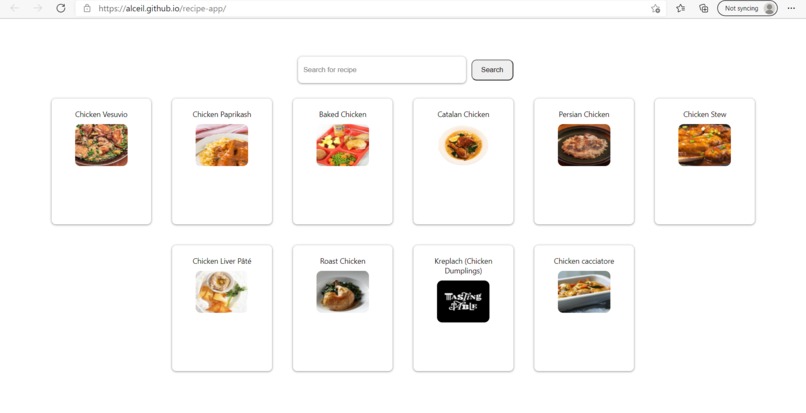 Recipe App – screenshot 1