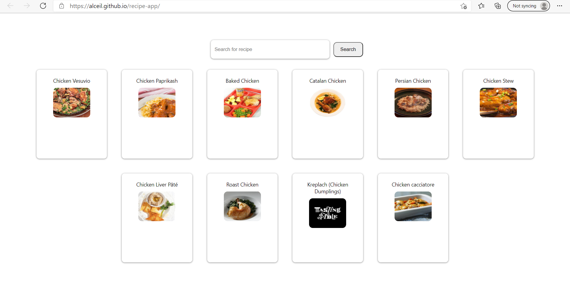 Recipe App | Devpost