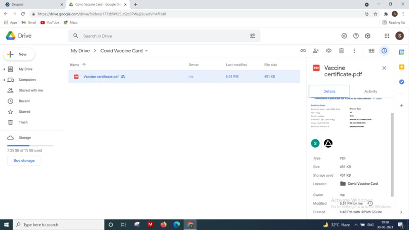 Covi-Pload – screenshot 2