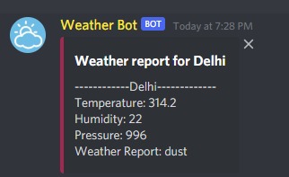 Discord Wheather Bot – screenshot 3