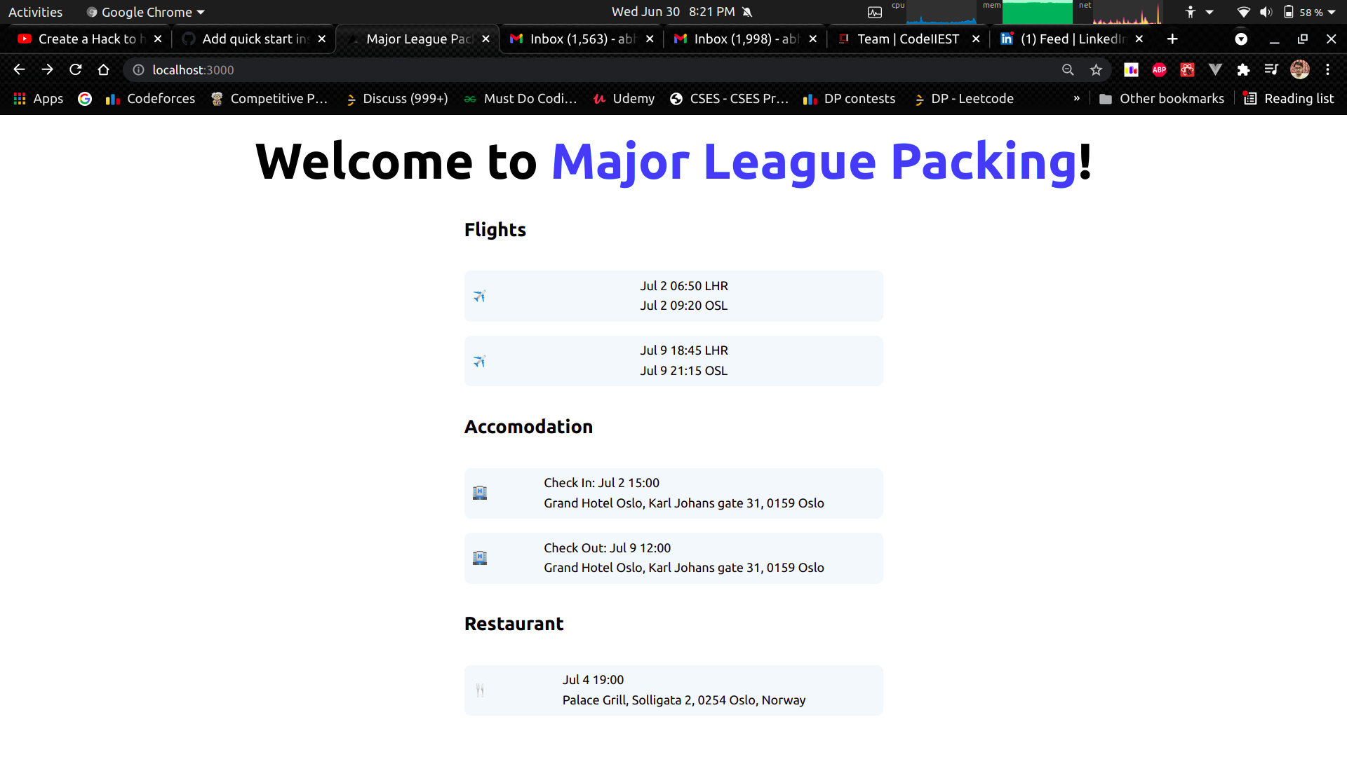 Travel Solution | Devpost