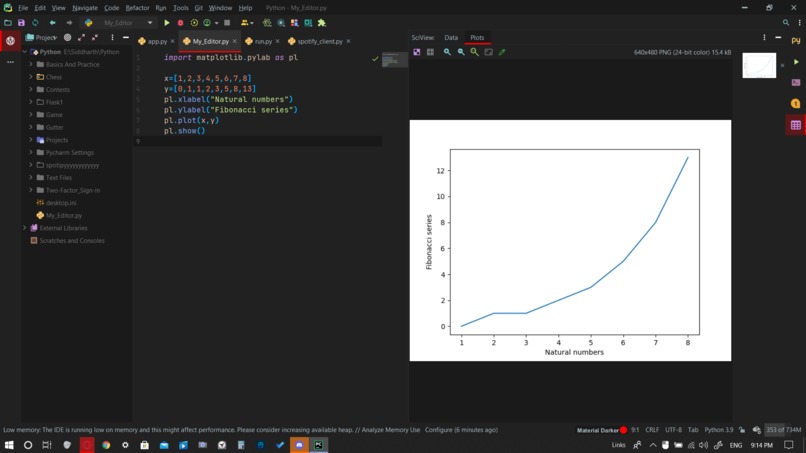 DATA visualisation – screenshot 1