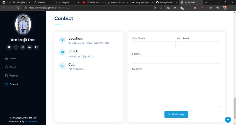 Portfolio Website – screenshot 5