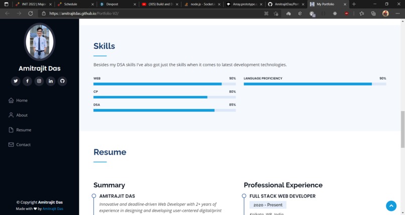 Portfolio Website – screenshot 3
