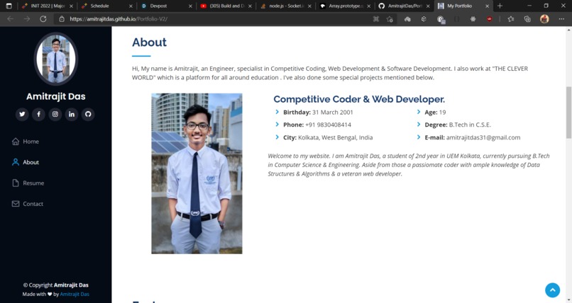 Portfolio Website – screenshot 2