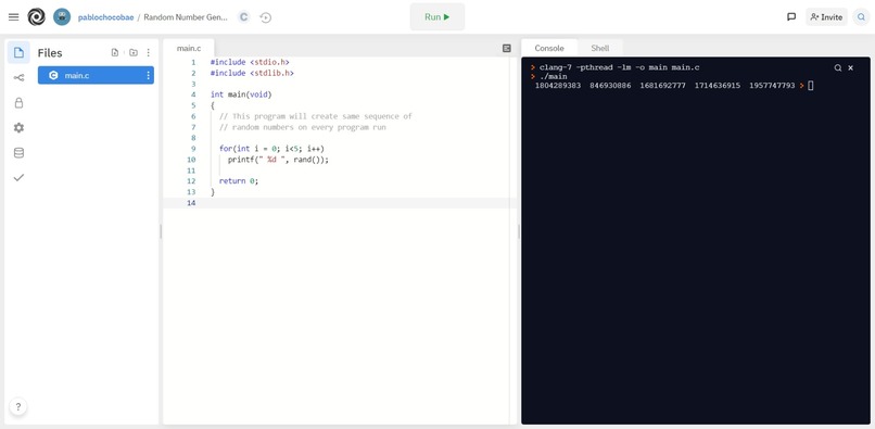 RANDOM NUMBER GENERATOR – screenshot 1