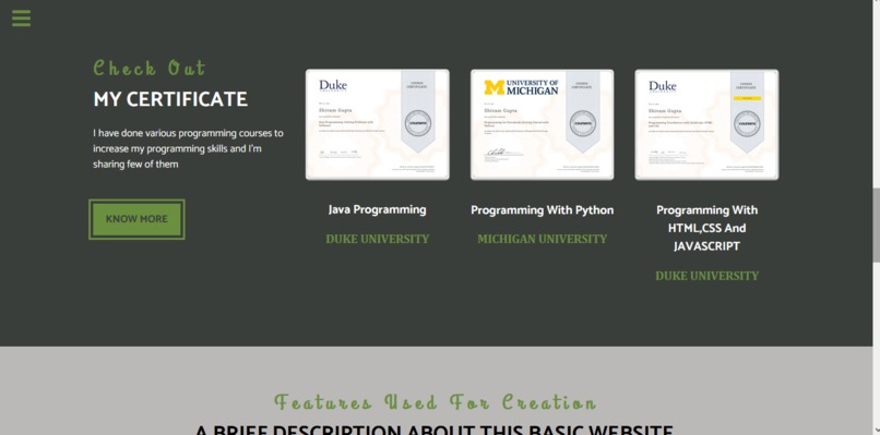 Personal Portfolio Website – screenshot 2
