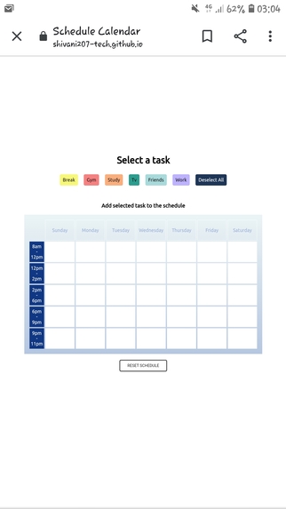 Weekly Scheduler  – screenshot 2