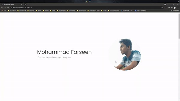 Farseen's Portfolio – screenshot 1