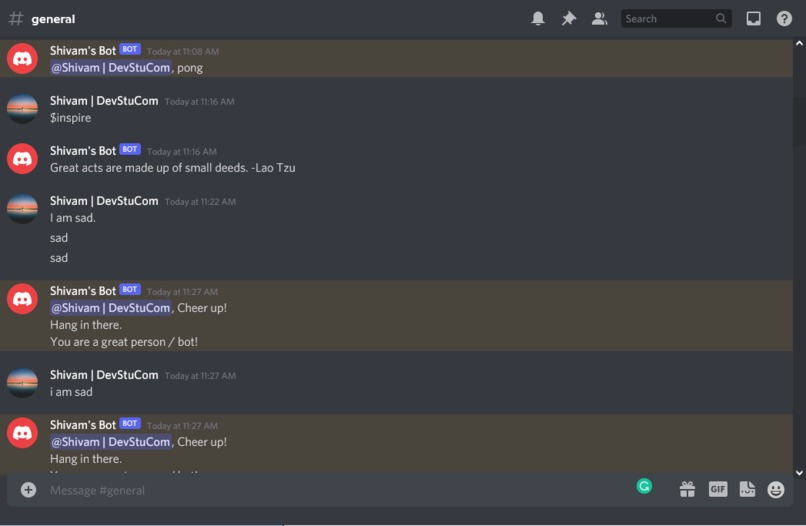 Discord Bot – screenshot 1