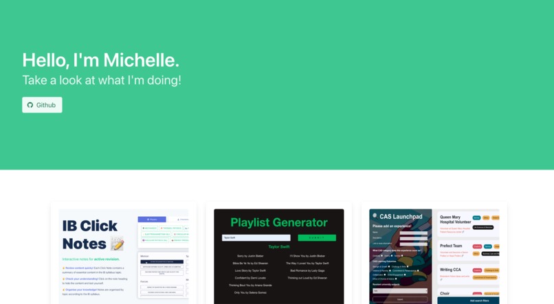 Michelle's Portfolio – screenshot 1