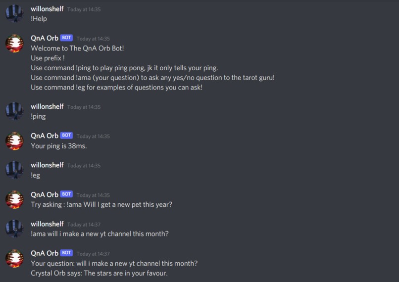 Discord QnA bot – screenshot 2