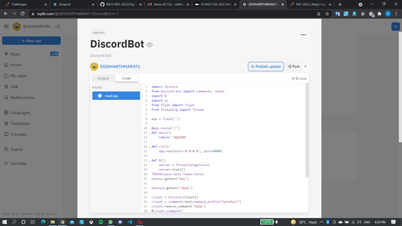 Discord bot – screenshot 1