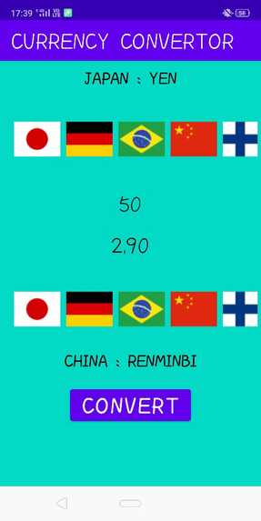 Currency convertor – screenshot 1