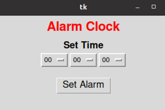 Alarm app using Tkinter
