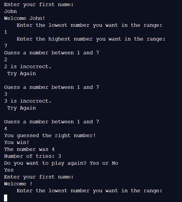 Guessing Game | Devpost