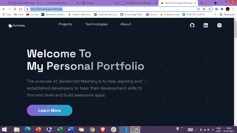 portfolio – screenshot 1