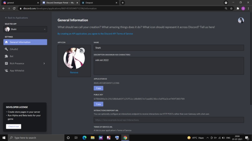 my discord bot – screenshot 2