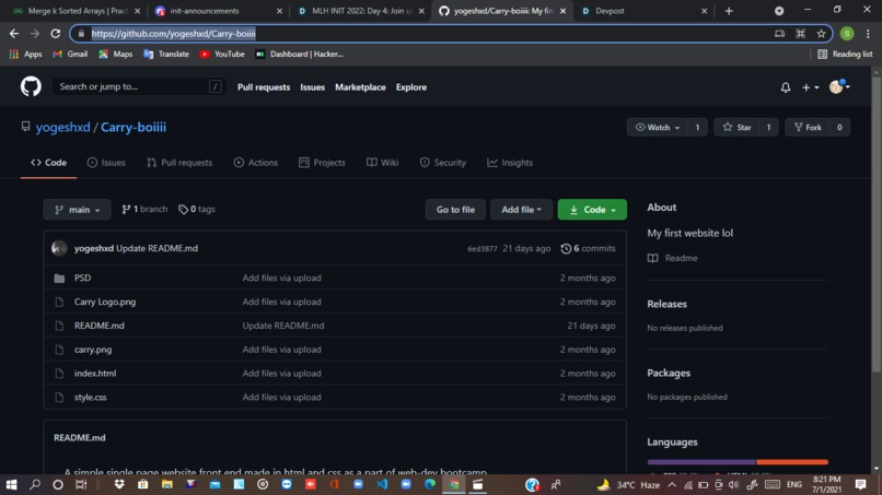 Portfolio Website – screenshot 1