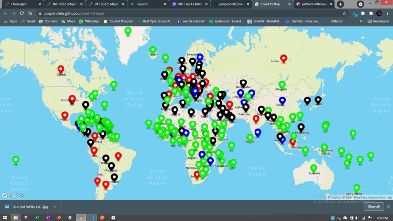 Covid-19 map – screenshot 1