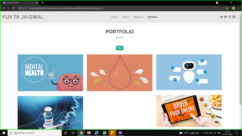 Portfolio – screenshot 2