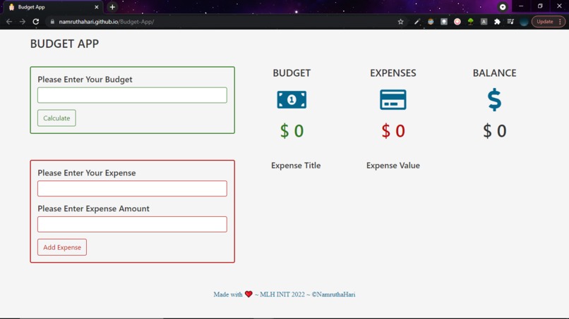 Budget App – screenshot 1