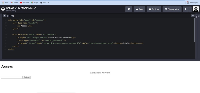 Password manager – screenshot 1