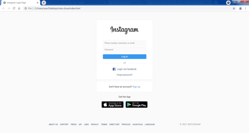 Redesign of Instagram – screenshot 1