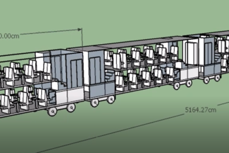 3d model of a double decker train