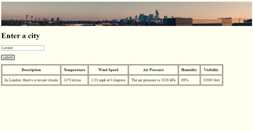 weather app – screenshot 3