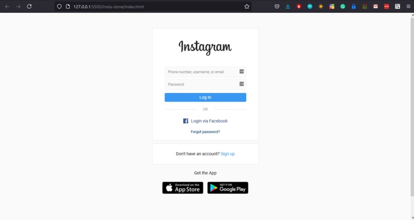 Redesigning of Instagram – screenshot 1