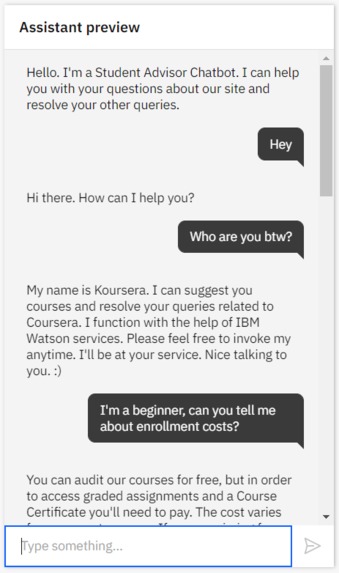 Koursera - The Chatbot – screenshot 1