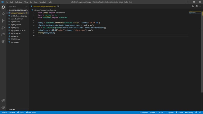 Morning routine – screenshot 1
