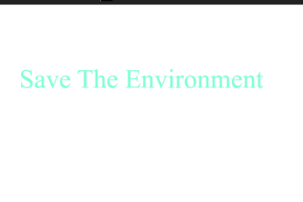 Save the environment 