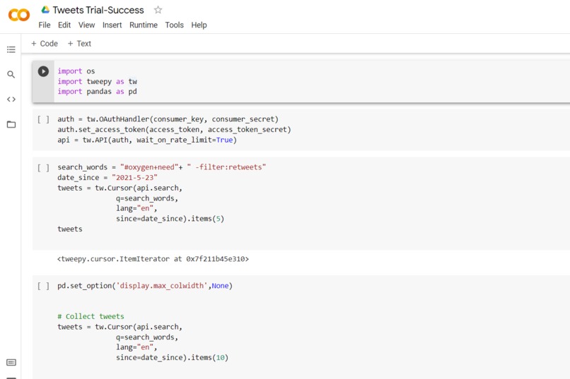 Twitter API Project – screenshot 2